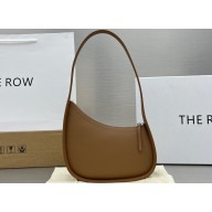 The Row Half Moon Bag in Smooth leather Brown