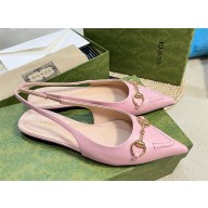 Gucci Women's Horsebit slingback ballet flat 786592 pink 2024