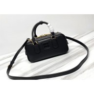 miu miu Arcadie leather bag 5bb142 black 2023