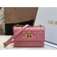 dior Miss Caro Mini Bag in Light Pink Macrocannage Lambskin 2023