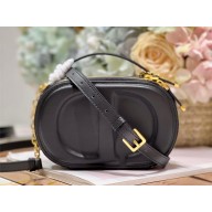 dior black calfskin CD Signature Oval Camera Bag 2023