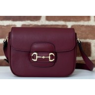 Gucci Horsebit 1955 small shoulder bag Red textured leather 815205 2024  