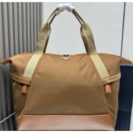 Prada Re-Nylon and leather duffel bag  Caramel 2VC040B 2024