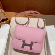 Hermes Constance 18 in original Epsom Leather mauve with silver Hardware