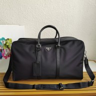 Prada Re-Nylon and Saffiano leather duffle bag black  2VC013 2023