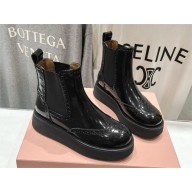 Miu Miu Brushed calf leather booties 5T268E black 2024