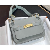 Hermes mini jypsiere bag in swift leather Gray with Gold Hardware (original quality+handmade)
