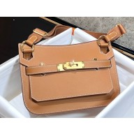 Hermes mini jypsiere bag in swift leather Brown with Gold/Silver Hardware (original quality+handmade)