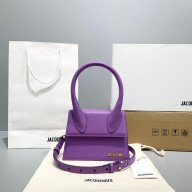 Jacquemus Le Chiquito Medium Bag purple in box leather 2023