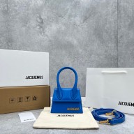 Jacquemus Le Chiquito Mini Bag cobalt blue in box leather 2023