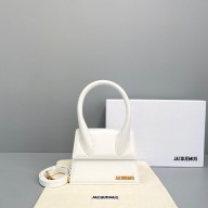 Jacquemus Le Chiquito Medium Bag white in box leather 2023