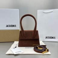 Jacquemus Le Chiquito Medium Bag chocolate in suede leather 2023