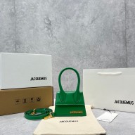 Jacquemus Le Chiquito Mini Bag bamboo green in box leather 2023