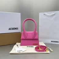 Jacquemus Le Chiquito Medium Bag fuchsia in box leather 2023