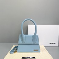 Jacquemus Le Chiquito Medium Bag sky blue in box leather 2023