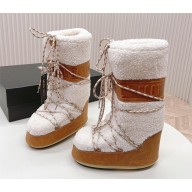 MOON BOOT LAB69 Icon shearling snow boots white/brown 2023