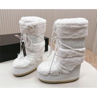 MOON BOOT LAB69 Icon shearling snow boots white 2023