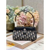 dior small key bag in Blue Dior Oblique Jacquard 2023