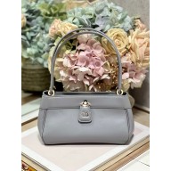 dior small key bag in gray Box Calfskin 2023
