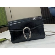 GUCCI Dionysus super mini bag IN black patent leather 795368 2024