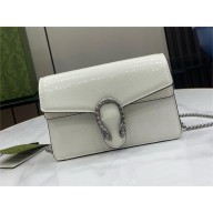 GUCCI Dionysus super mini bag IN white patent leather 795368 2024
