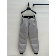 MIU MIU gray Technical silk joggers MP1634 2025