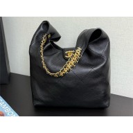 chanel black Large Hobo Bag in lambskin AS5410 2025