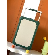 HERMES R.M.S Cabin suitcase GREEN/CANVAS 2025