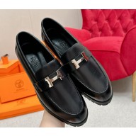Hermes women's Faubourg loafers in calfskin 0201-2024