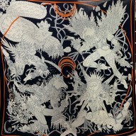 Hermes Crowned Cashmere & Silk Sqaure Scarf Orange 2022