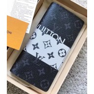 Louis Vuitton Mongram Canvas Brazza Two-fold Long Wallet 