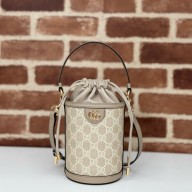 GUCCI Ophidia mini bucket bag IN Beige and white GG Supreme canvas 760199 2024