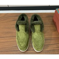 Loro Piana women/men Open Walk Chukka Boots with beaver hair suede ankle boots 1026-14 2024