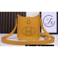 Hermes Mini Evelyne Bag In Original Togo Leather Yellow with Gold/Silver Hardware (Machine Made)