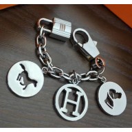 Hermes Lock Bag Charm Silver