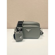 Prada Saffiano Leather shoulder Bag 2VH170 gray 2024