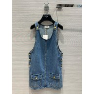 CELINE  dungarees mini dress in union wash denim UNION WASH 2024