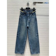 CELINE  DYLAN FLARED JEANS WITH SIGNATURE IN UNION WASH DENIM UNION WASH 2024