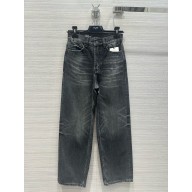 CELINE kitty jeans in black ice rinse wash denim BLACK ICE RINSE 2024