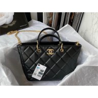 chanel shopping tote bag in calf leather YO1864 BLACK 2023
