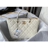 chanel shopping tote bag in calf leather YO1864 WHITE 2023