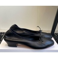 THE ROW calf Leather ballet flats with bow black 2025