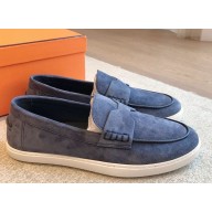 Hermes Guillaume women/men suede leather loafers 1029-02 2024