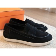 Hermes Guillaume women/men suede leather loafers 1029-03 2024