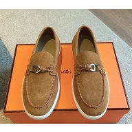 Hermes Job women/men suede leather loafers 1029-02 2024