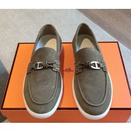 Hermes Job women/men suede leather loafers 1029-04 2024
