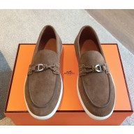 Hermes Job women/men suede leather loafers 1029-06 2024