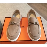 Hermes Job women/men suede leather loafers 1029-07 2024
