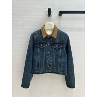 MIU MIU blue denim blouson jacket 2024