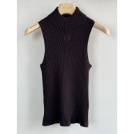 MIU MIU RIBBED KNIT WOOL TURTLENECK TOP 2024